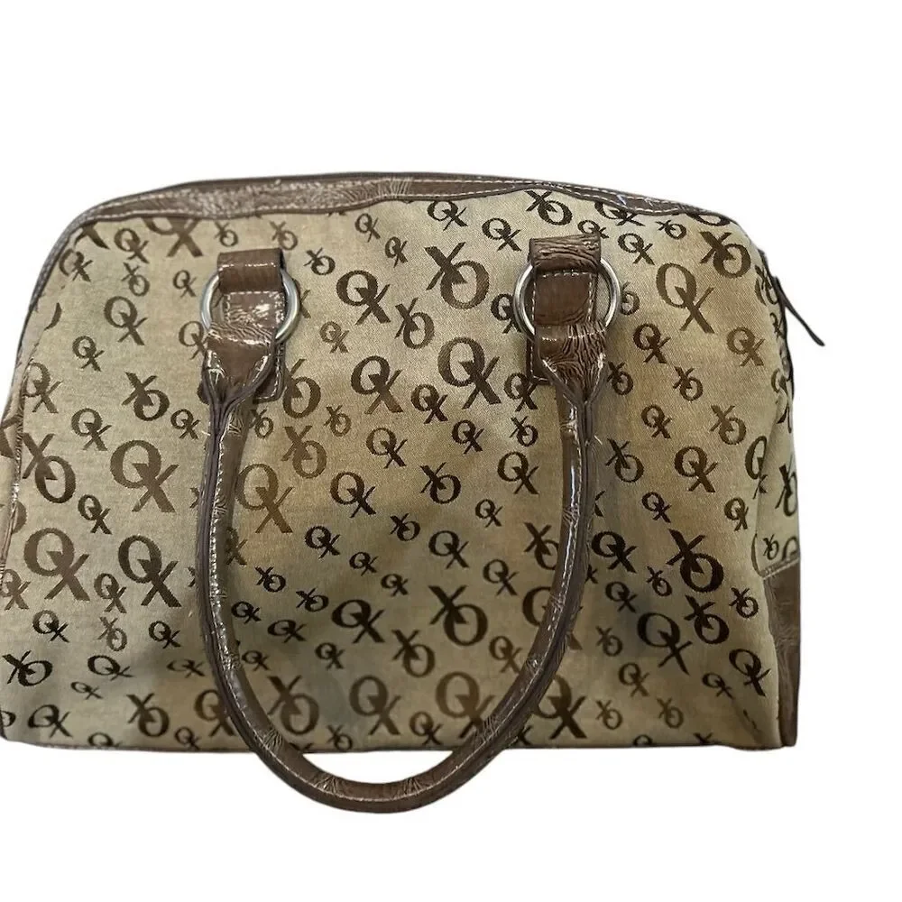 XOXO‎ Women's Satchel Handbag Dark Cognac with Heart Charm